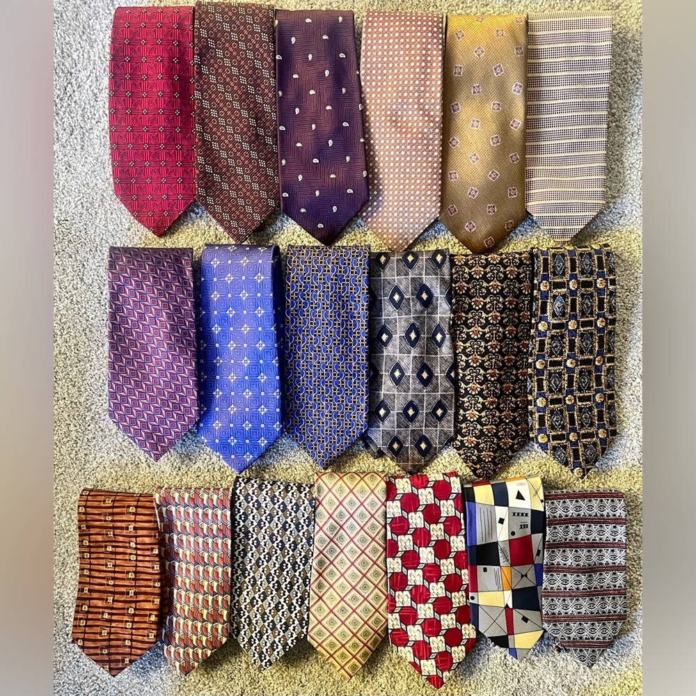 Silk Designer Ties: Robert Talbot, J. Garcia, Richel & More (19 Options)